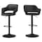 Monarch Specialties Bar Stool, Swivel, Bar Height, Adjustable, Metal, Pu Leather Look, Black, Contemporary, Modern I 2381 - alternate 1